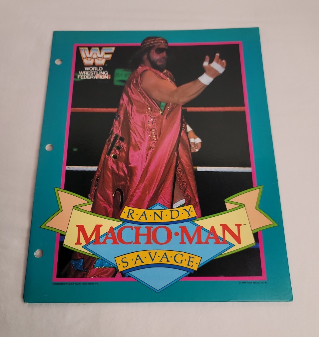Vintage 85 Titan Sports WWF School Folders Macho Man Vintage 85 Titan Sports WWF School Folders Macho Man