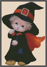 Little Witch Counted Cross Stitch Chart #42-118