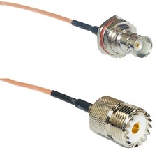 RG316 BNC FEMALE BIG BULKHEAD to SO239 UHF Female RF Cable Rapid-SHIP LOT