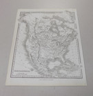1834 Samuel Walker Map of NORTH AMERICA  / C
