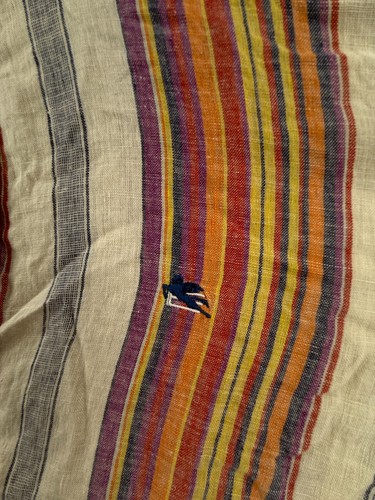 Etro Milano Italy Langarm Hemd Leinen gestreift bunt Knopfleiste Logo XL - Bild 9 von 24