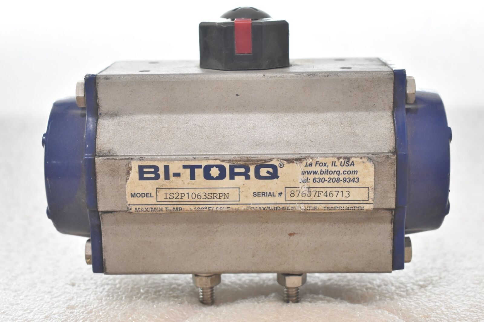 BI-TORQ ISP1063SRPN PNEUMATIC ACTUATOR, 150PSI/40PSI