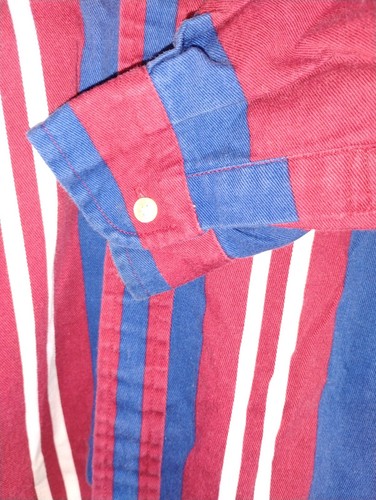 Vintage Tommy Hilfiger Shirt Boys 7 Long Sleeve Polo Collared Stripe 90s Preppy - Picture 5 of 7