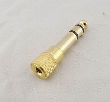 1pcs Gold 6.35mm 1/4" Male Stereo to 3.5mm 1/8" Female Audio Adapter Converter