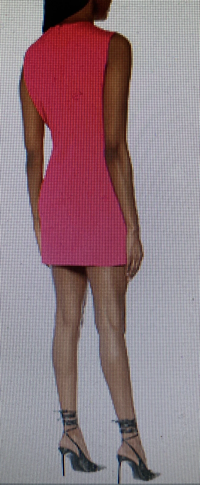 Abito con bottoni Medusa A87297 autentico nuovo con etichette Versace mini spilla di sicurezza rossa $1475