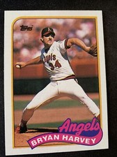 1989 Topps Rookie RC Card #632 Bryan Harvey California Angels NmMt Free Ship!