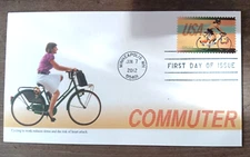 2012 CYCLING COMMUTER   FLEETWOOD CACHET FDC UNADDR