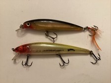 Lot Of 2 Crankbait Fishing Lures Bomber Long A Kevin Van Dam Rapala XRap