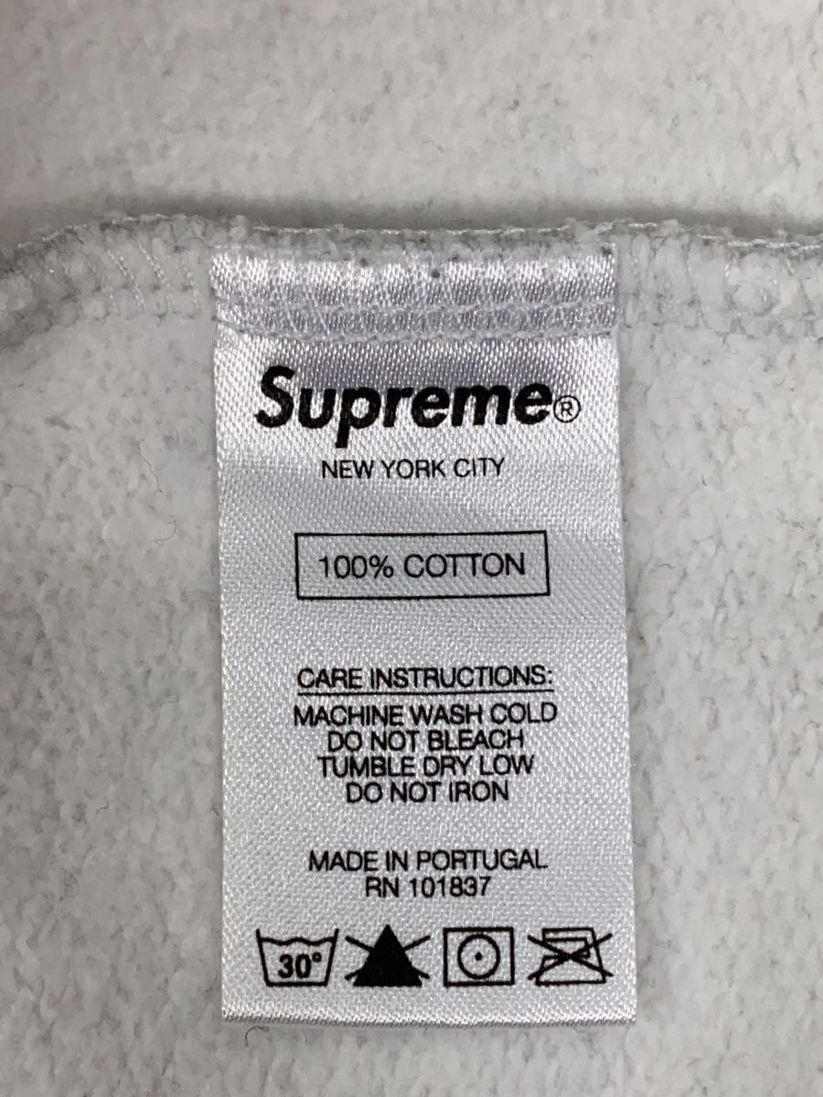 Felpa Supreme con cappuccio M cotone grigio usata