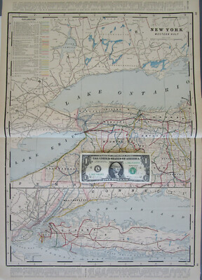 NY 1895 WESTERN NEW YORK Cram EISENBAHNKARTE WELLSVILLE COUDERSPORT PINE CREEK RR