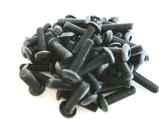 10-32 X 5/8" BUTTON HEAD SOCKET CAP SCREWS BLACK ALLOY STEEL PACK OF 100 !
