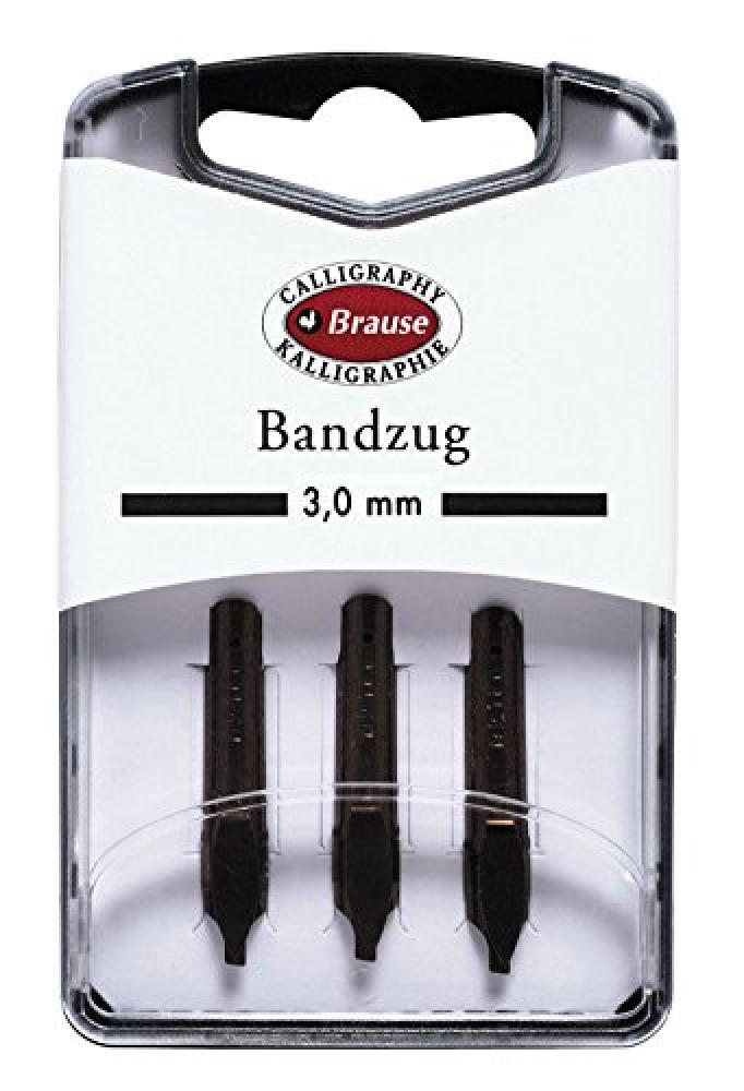 (TG. 3 mm) Brause 318030B - Confezione di 3 pennini in metallo Bandzug 3 mm - NU