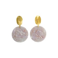 Women Pink Boho Geometric Drop Dangle Hook Acrylic Resin Stud Earrings Jewelry