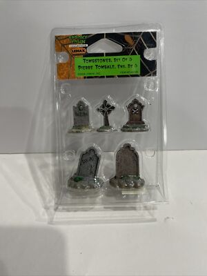 Lemax Spooky Tombstones Set of 5 44145 NIP NEW C7
