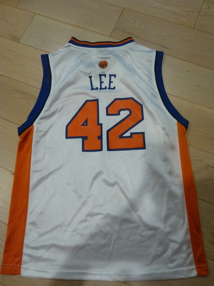 Adidas New York Knicks #42 David Lee White Replica Jersey (Youth L 14-16)