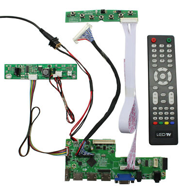 2xHDVGA USB LCD Controller Board For 21.5'' T215HVN01.0 23'' 27'' 1920x1080 LCD