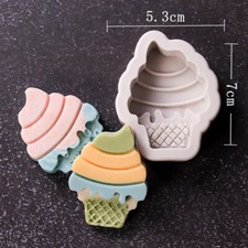 Cake Decorating Silicone Mold Ice Cream Cone Shape