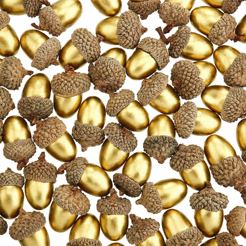 60 Pack Artificial Acorns Lifelike with Acorn Cap for Crafts Simulation Mini Aco