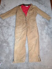 Vintage Key Imperial Insulated Canvas Coveralls Mens Size Large Reg Workwear USA