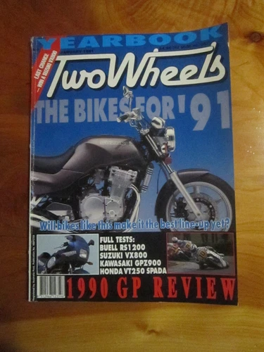 MAGAZINE MOTORCYCLE TWO WHEELS JANUARY 1991   YEARBOOK ** MUST SEE **