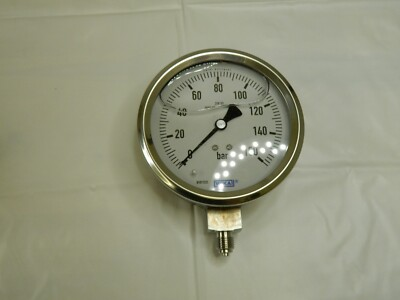 #ad WIKA Pressure Gauge: 4″ Dial 1 4″ Thread BSPP Lower Mount 52821152 $104.50