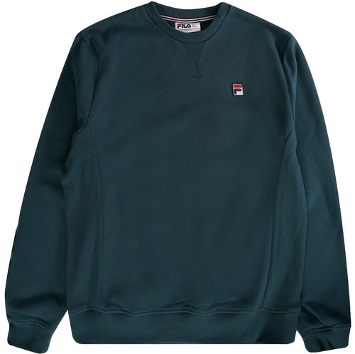 Fila Vintage Luka Essential Ribbed Side Panels Crew Sweat Top Dark Teal Size M