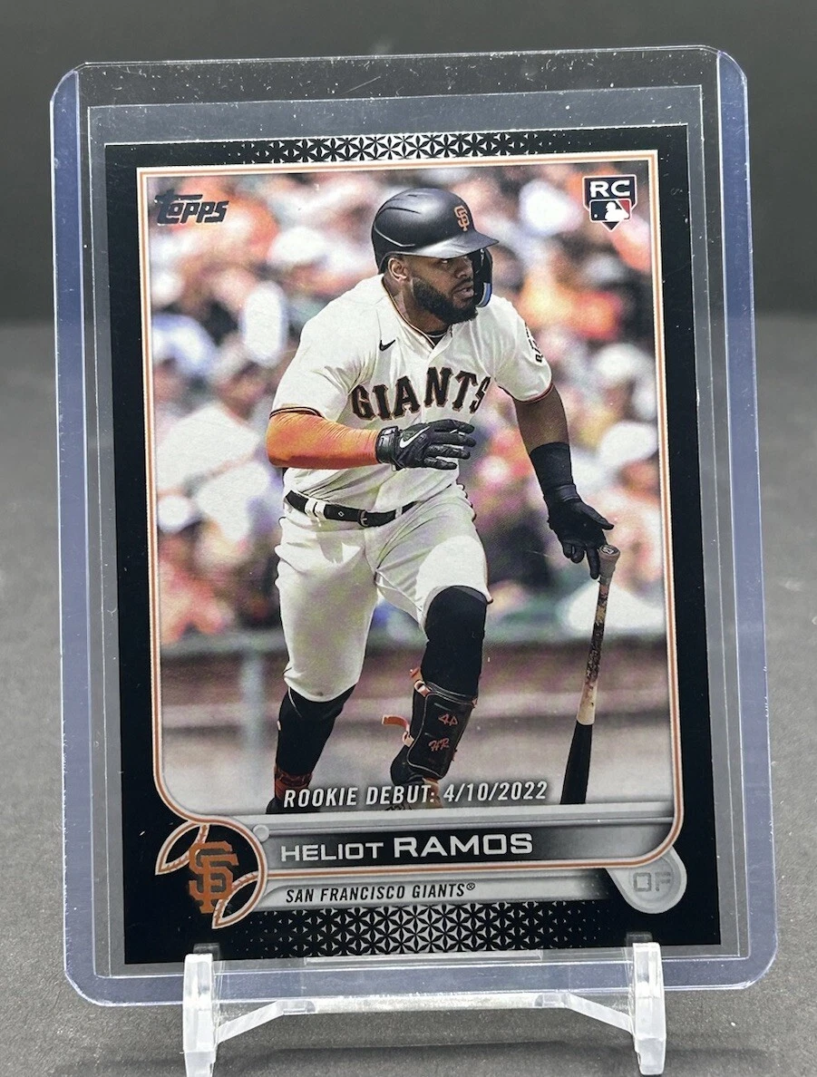 Heliot Ramos 2022 Topps Update Series - Rookie Debut Black #US17  /71 (RC)