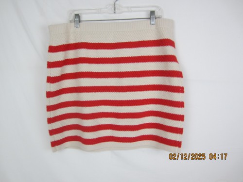 Women's A New Day Mini Sweater Skirt Red Stripe XL - Picture 14 of 18