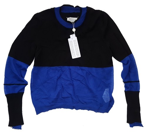 $1950 Authentic Rare MAISON MARGIELA PARIS Women's Two Tone Wool Blend Sweater - Picture 1 of 9