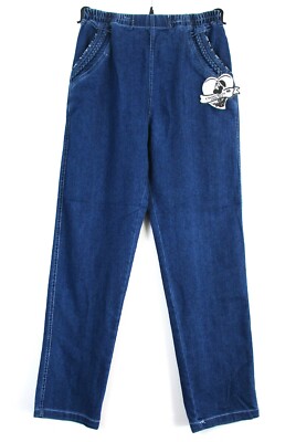 ''Kirschbeere'' Baumwollmix Damen volle Länge Denim Jeans Taschen Größen: 10-22''