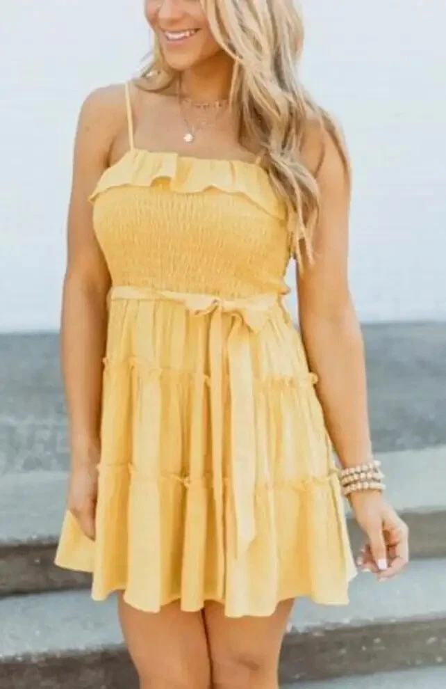 yellow summer dress