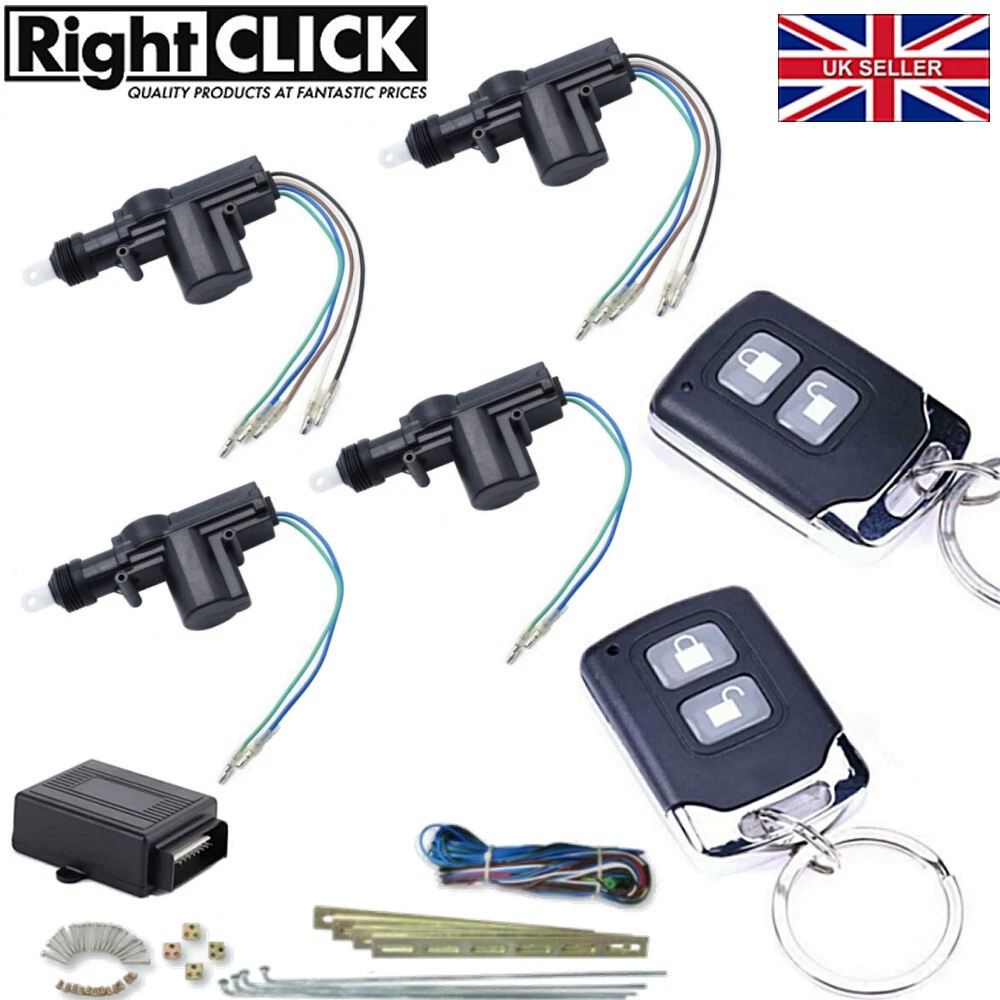 UNIVERSAL 4 Door Central Locking Kit Remote Keyless 4D CLR007 R287