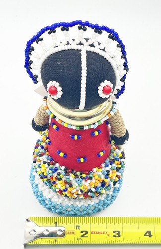 Ndebele South African Beaded Fertility Doll Tribal Ceremonial Folk Art Figurine - Picture 3 of 8