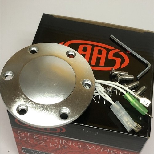 SAAS HB1007 Steeeing wheel horn button for SAAS Classic wheels Brushed - Picture 2 of 4