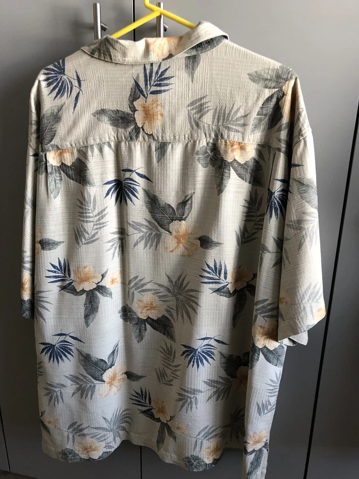 Camisa Half Moon Bay XL XXL Hombre SEDA BEIGE FLORAL 50x31 Foto 2 de 4