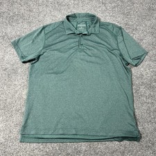 Bonobos Golf Polo Shirt Mens XL Green Slim Fit M-Flex Geometric Print Stretch