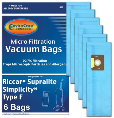 Replacement Micro Filtration Vacuum Bags for Riccar Supralite & Simplicity  6