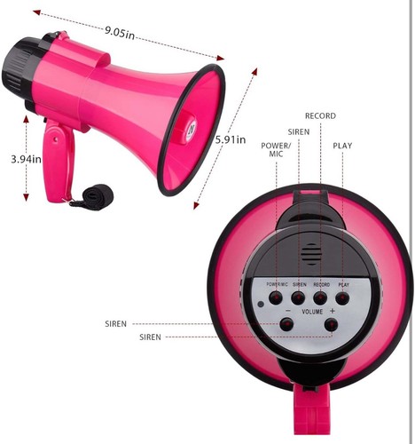 30 Watt Power Portable Megaphone Bullhorn Speaker Voice, Siren/Alarm and 240S - Picture 2 of 7