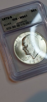 1972-S Eisenhower Proof $1 Silver Dollar MS67 ICG Certified | eBay
