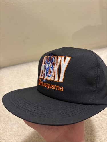 Vintage K Products Husqvarna Mütze Cap Snapback schwarz Husky bestickt - Bild 2 von 13