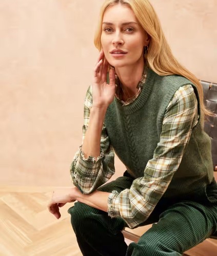 Brora Alpaca Mix Tank Top -Lichen -12-14- Immaculate- rrp £165 sold out