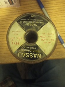 NASSAU 60/40 WESTERN ELECTRIC TUBE AMPLIFIER SOLDER WIRE (NOS 4.46LBS)