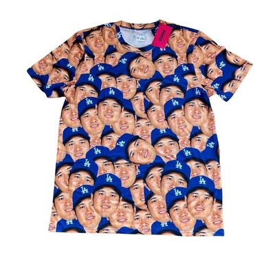 Shohei Ohtani Face Graphic T-Shirt XL Baseball Fan Apparel