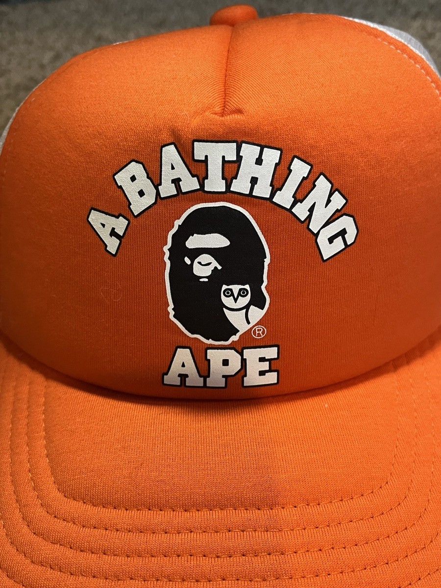 BAPE x OVO Mesh Cap Orange Brand New with Tags One Size Fits All
