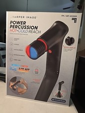 Sharper Image Power Percussion Hot Cold Reach Massage Gun Black Heated Quiet