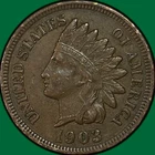 1903 Indian Head Cent Choice Extremely Fine XF+ Coin #38236