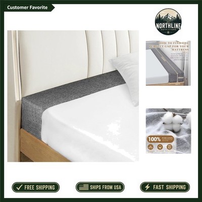 Breathable Mattress Wedge Filler | Elegant Dark Gray Solution for Headboard Gaps