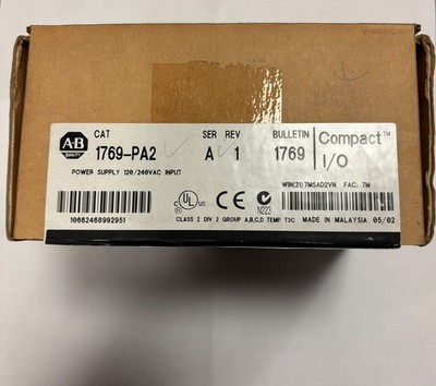 Neu Allen-Bradley 1769-PA2 CompactLogix AC 2A/0,8A Netzteil