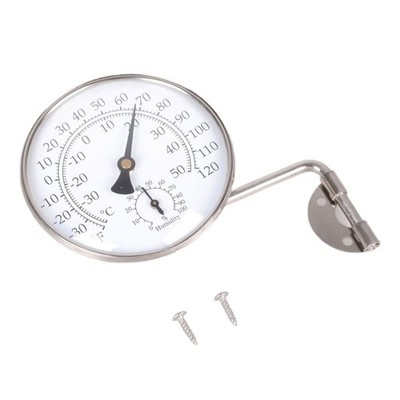 Classical Silver Hygrometer 100mm for Accurate Environment in Office
