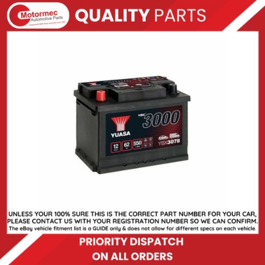 Battery fits CHRYSLER NEON SEBRING 300M STRATUS VISION 93 to 10 Yuasa 078 550A - Image 28